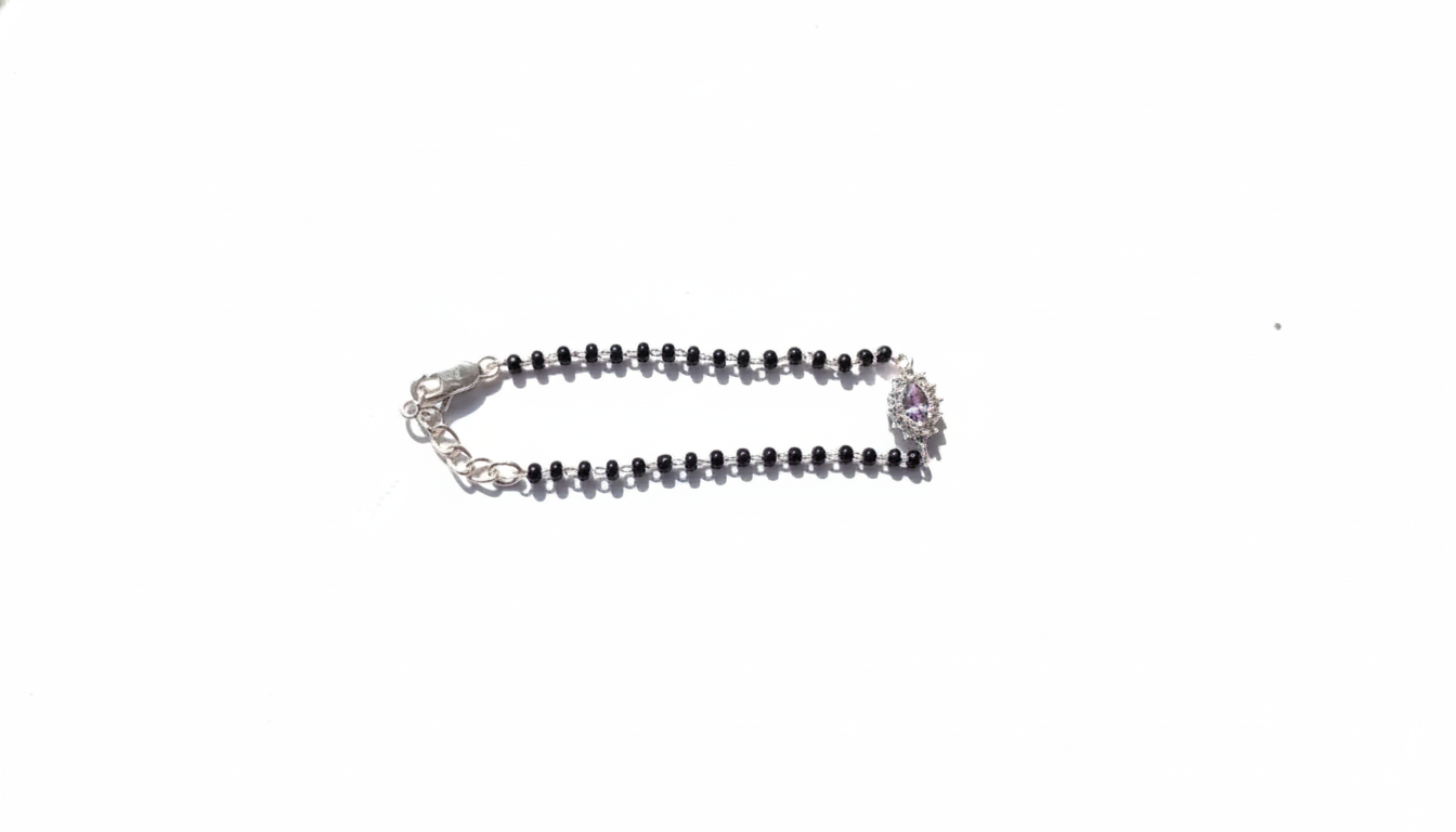 Delicate Pear-Cut Mangalsutra Bracelet