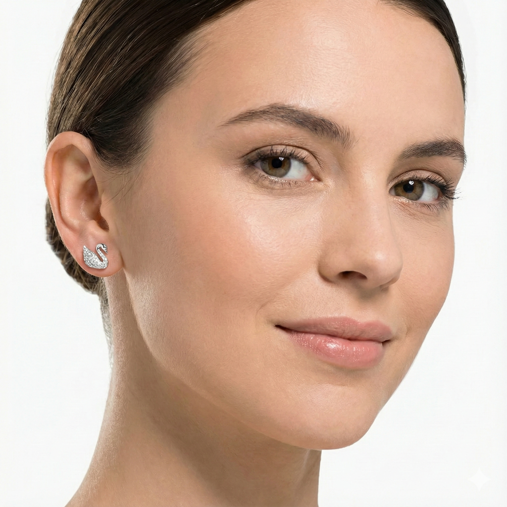 Swan Stud Earrings