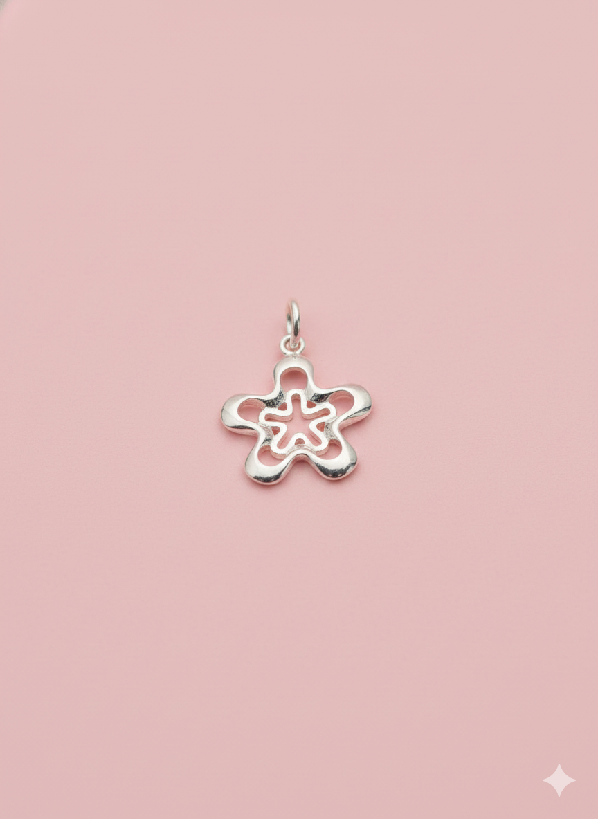 Open-work flower pendant.