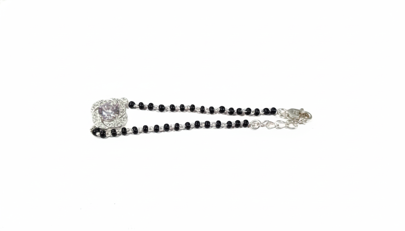 Sparkling Solitaire Mangalsutra Bracelet