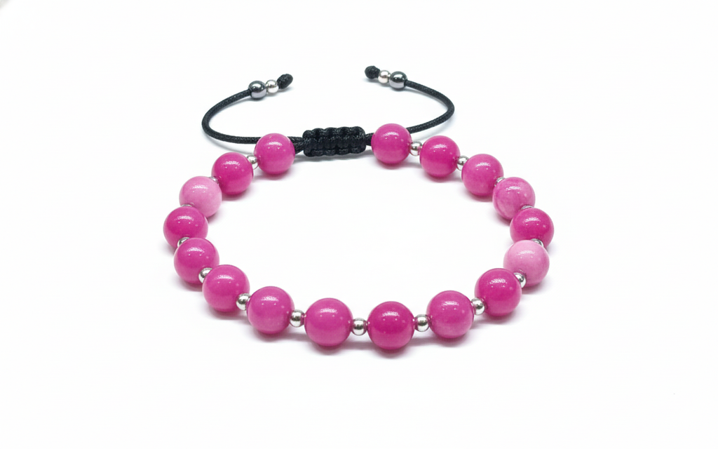 Radiant Pink Beaded Bracelet