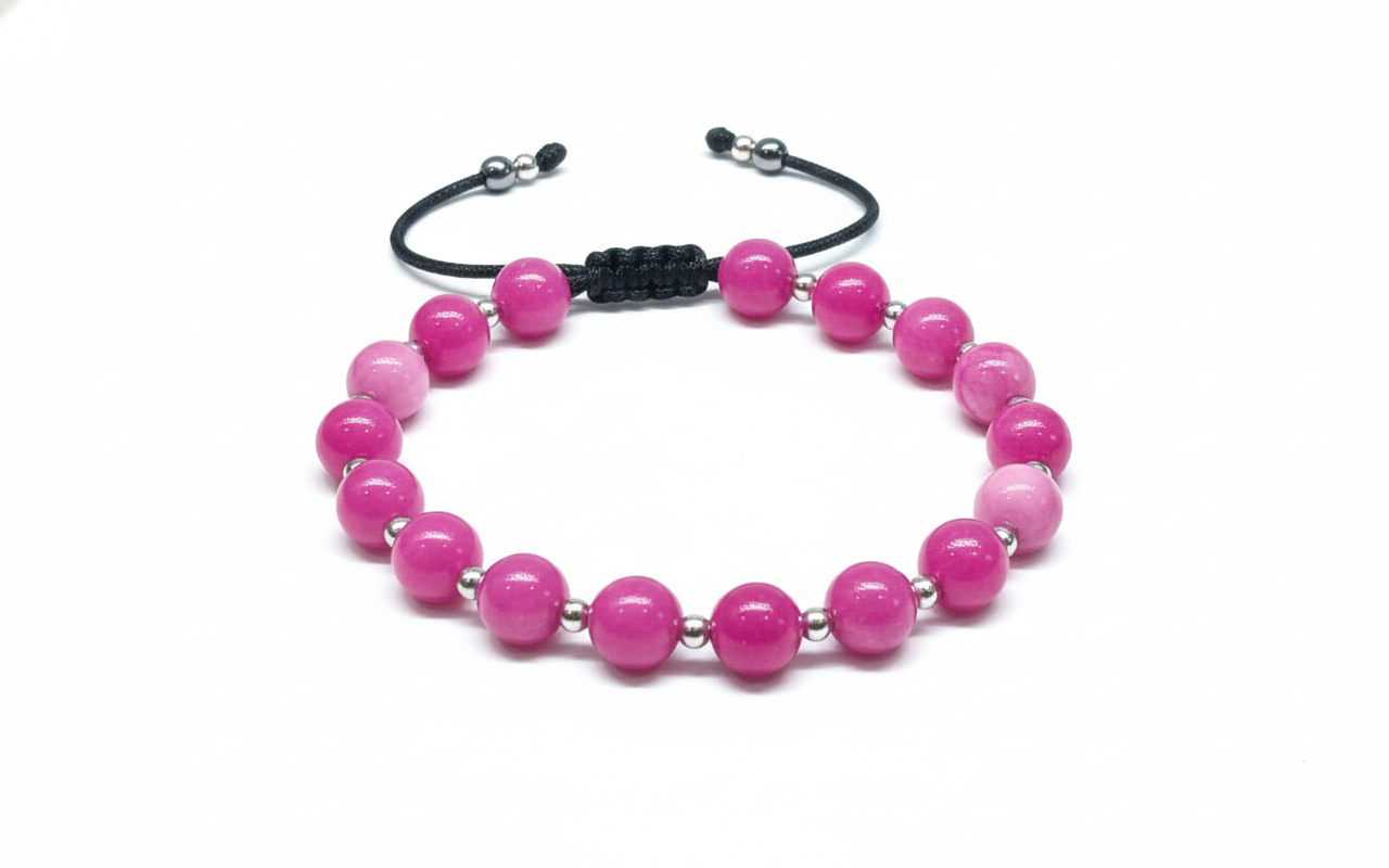 Radiant Pink Beaded Bracelet