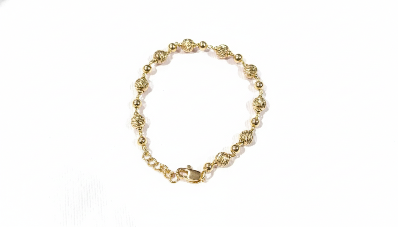 Dazzling Textured Bead Bracelet