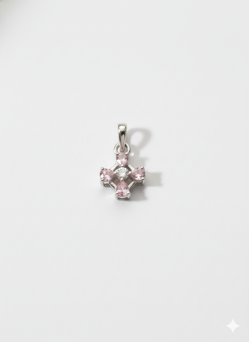 Pear pink stone Pendant