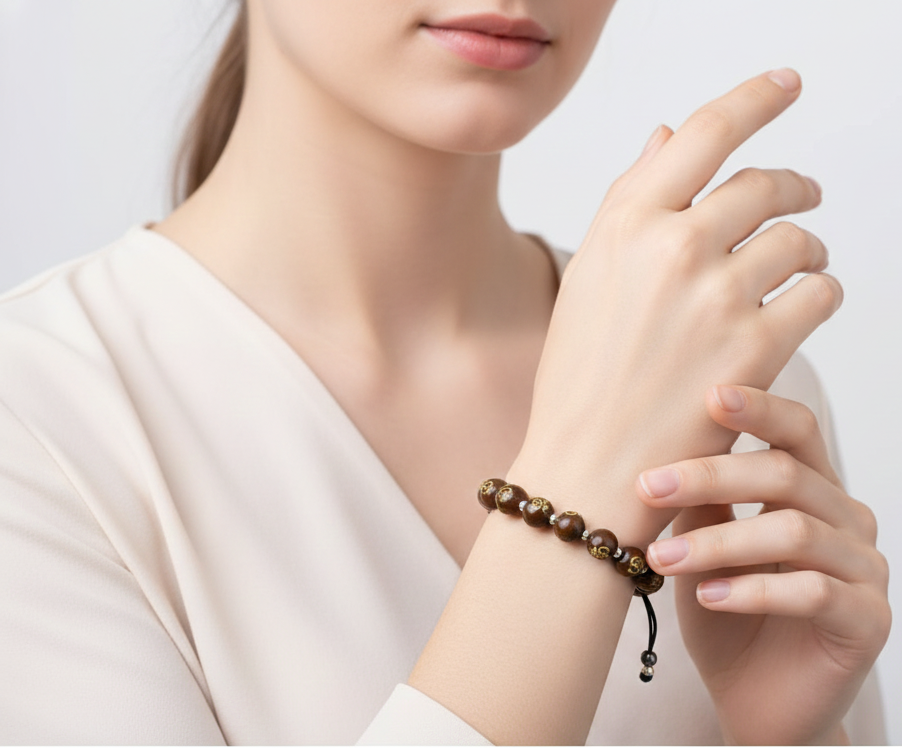 Sacred Om Beaded Bracelet