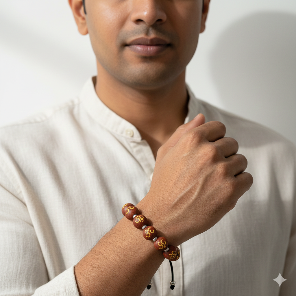 Sacred Om Beaded Bracelet