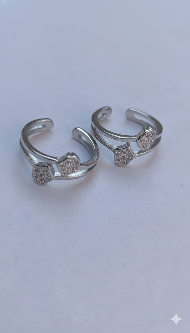 Modern Geometric Toe Ring