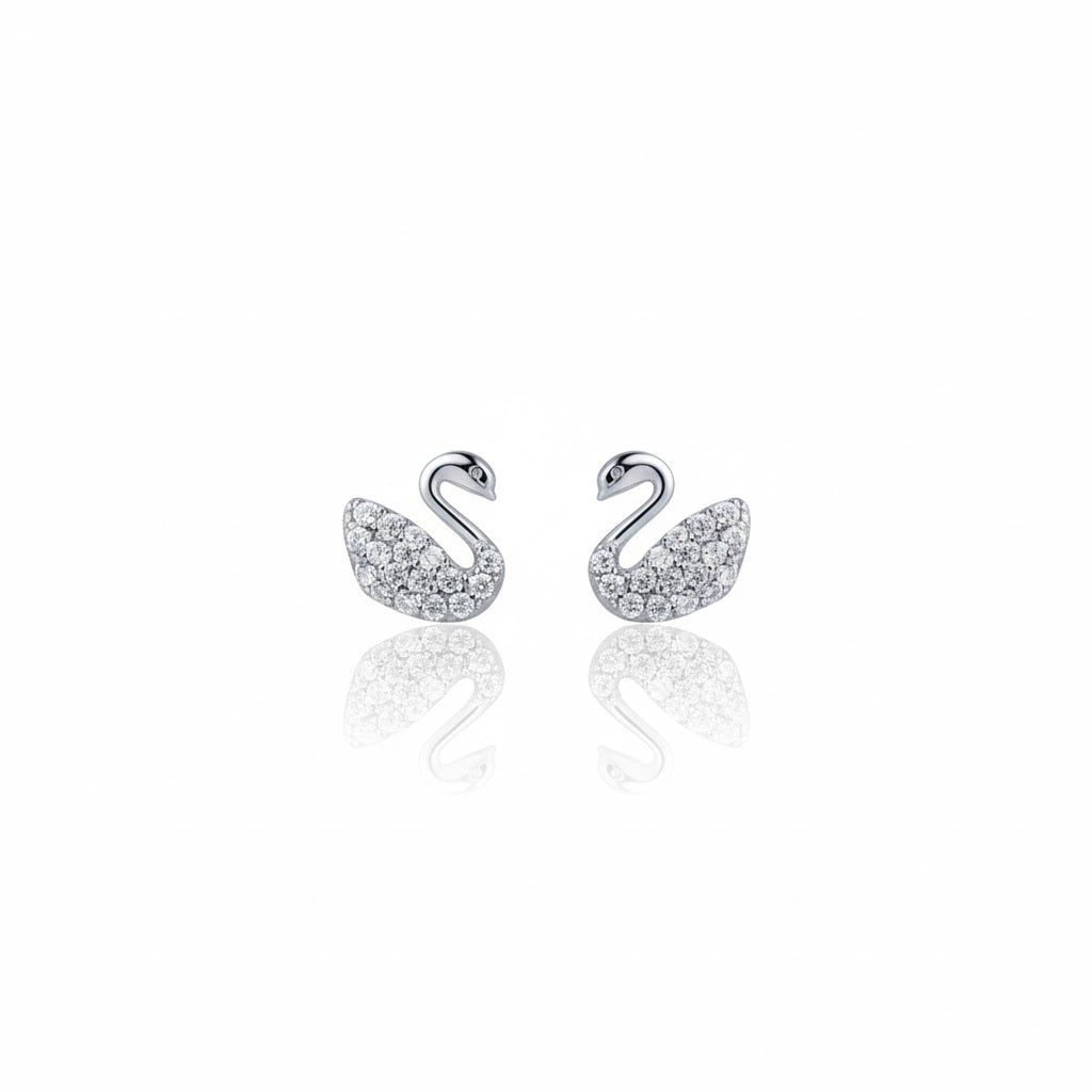 Swan Stud Earrings